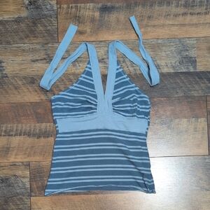 Striped Halter Top in Blues